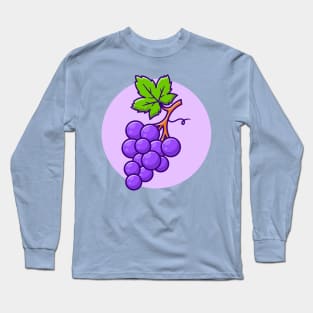 Grape Fruit Cartoon Long Sleeve T-Shirt